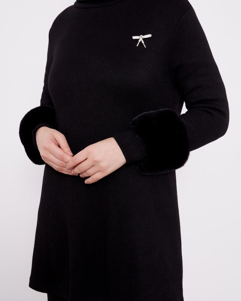 Levidor- Kürklü kaşmir tunik