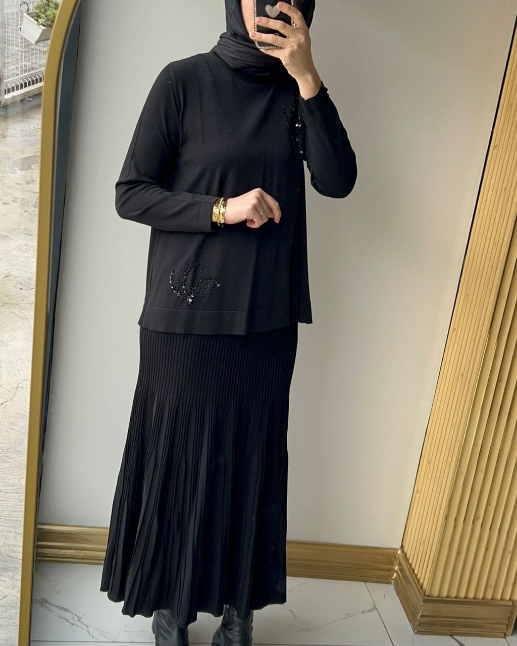 NUSS- MERSERİZE PULL NAKIŞLI ETEK TAKIM