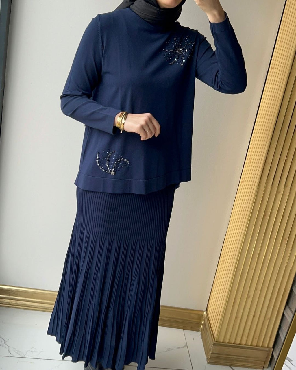 NUSS- MERSERİZE PULL NAKIŞLI ETEK TAKIM