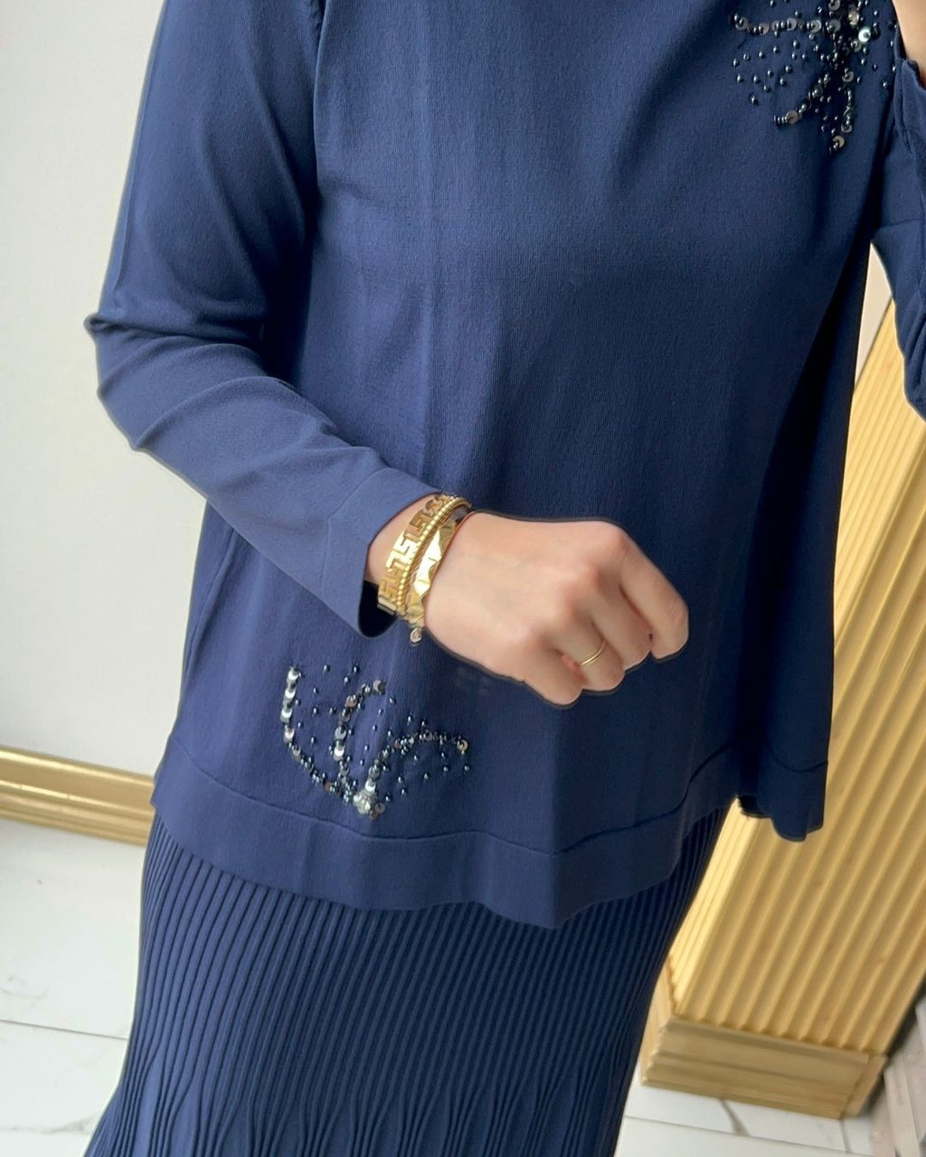NUSS- MERSERİZE PULL NAKIŞLI ETEK TAKIM