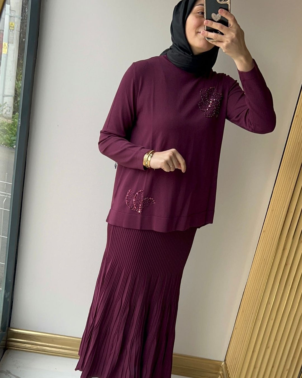 NUSS- MERSERİZE PULL NAKIŞLI ETEK TAKIM
