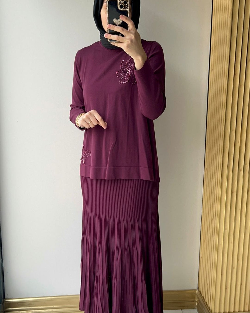 NUSS- MERSERİZE PULL NAKIŞLI ETEK TAKIM