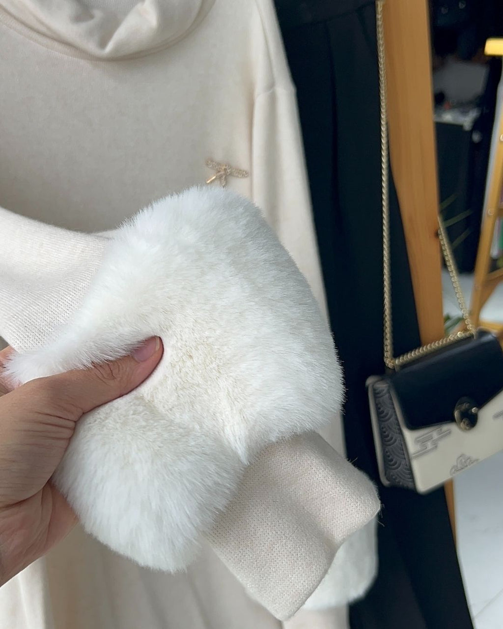 Levidor- Kürklü kaşmir tunik