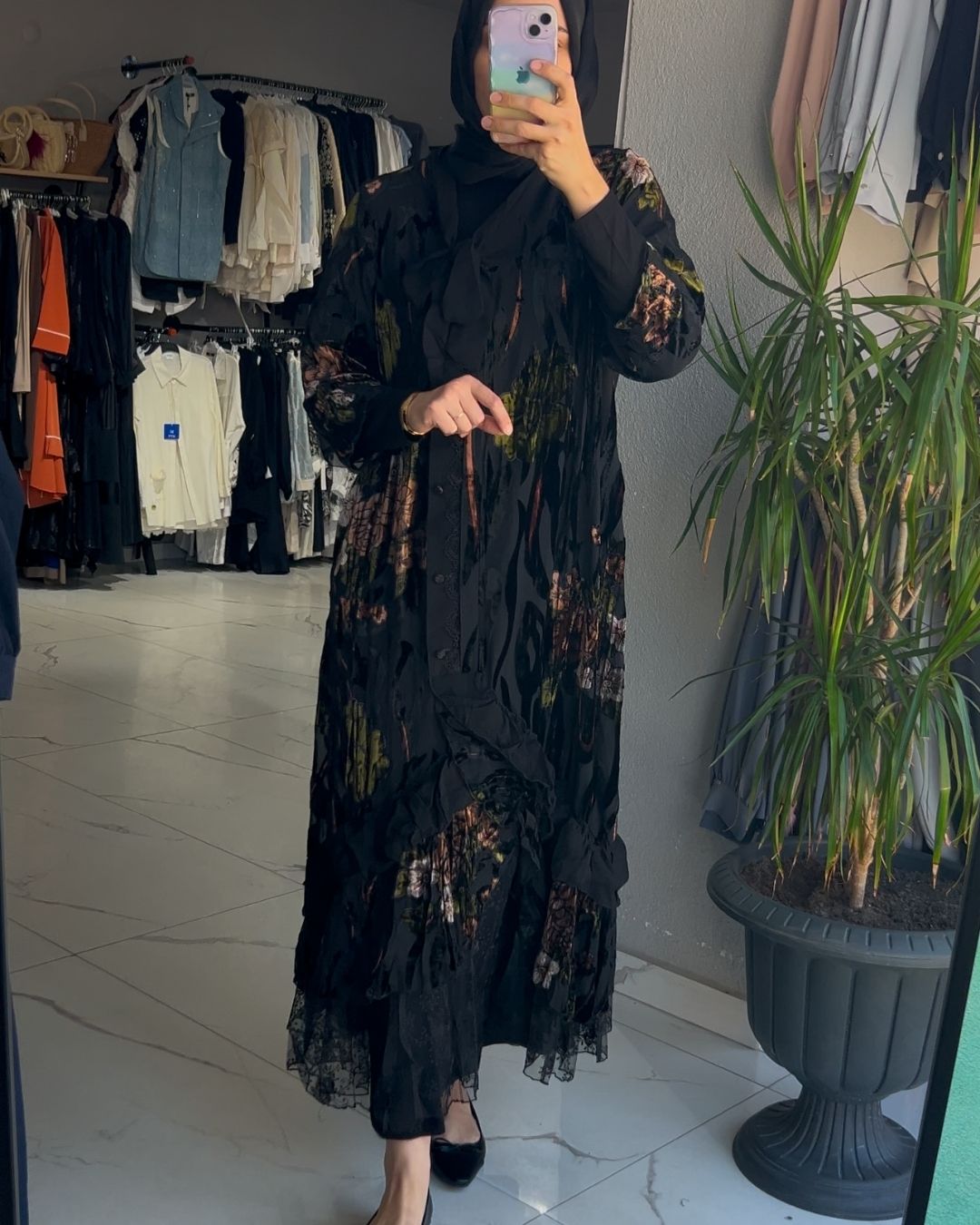 LİSSMORE- KADİFE DETAYLI ELBİSE