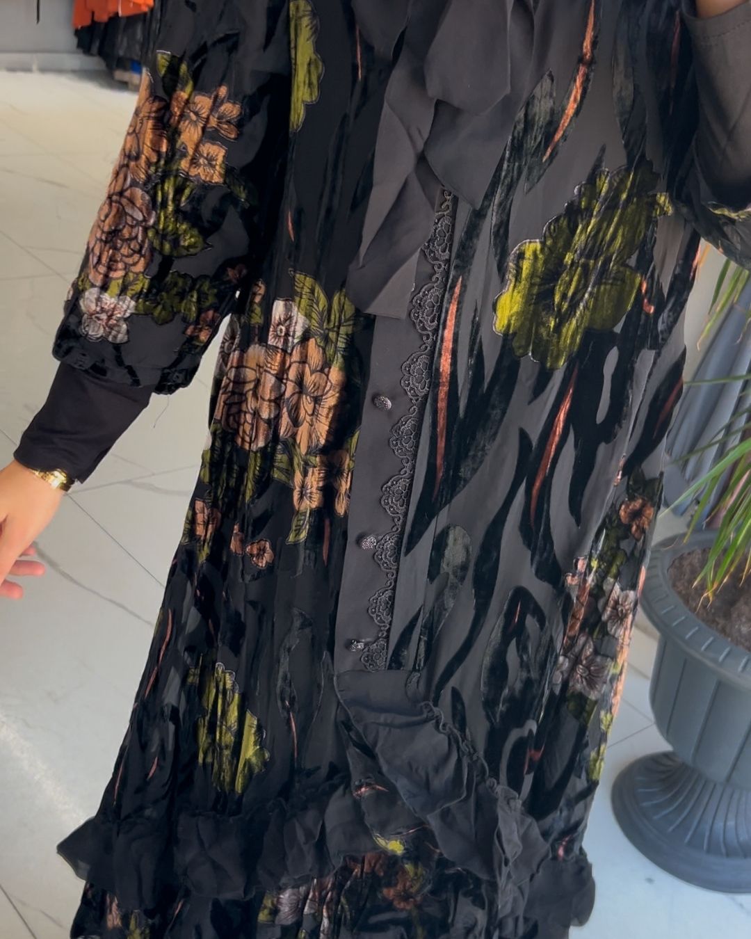 LİSSMORE- KADİFE DETAYLI ELBİSE