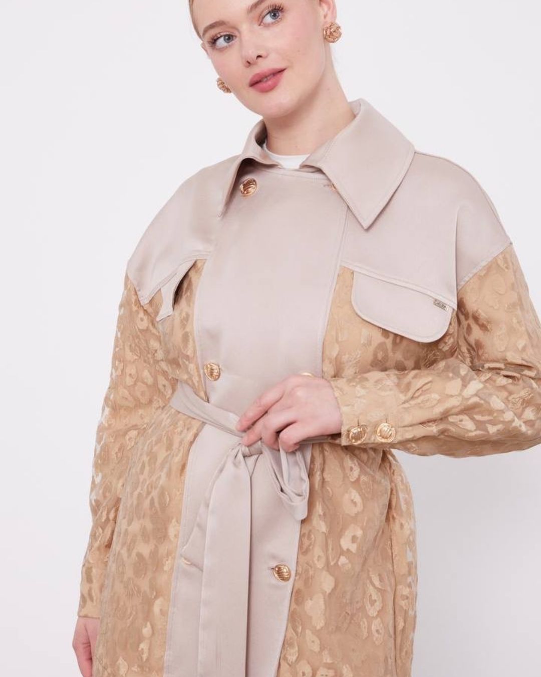 Levidor- Leopar detaylı ceket