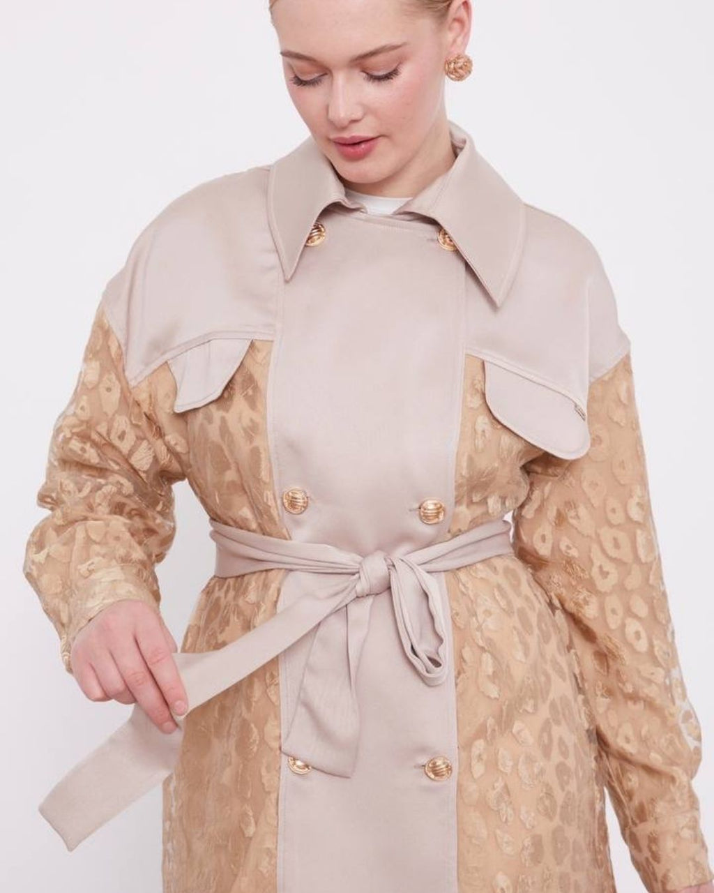 Levidor- Leopar detaylı ceket