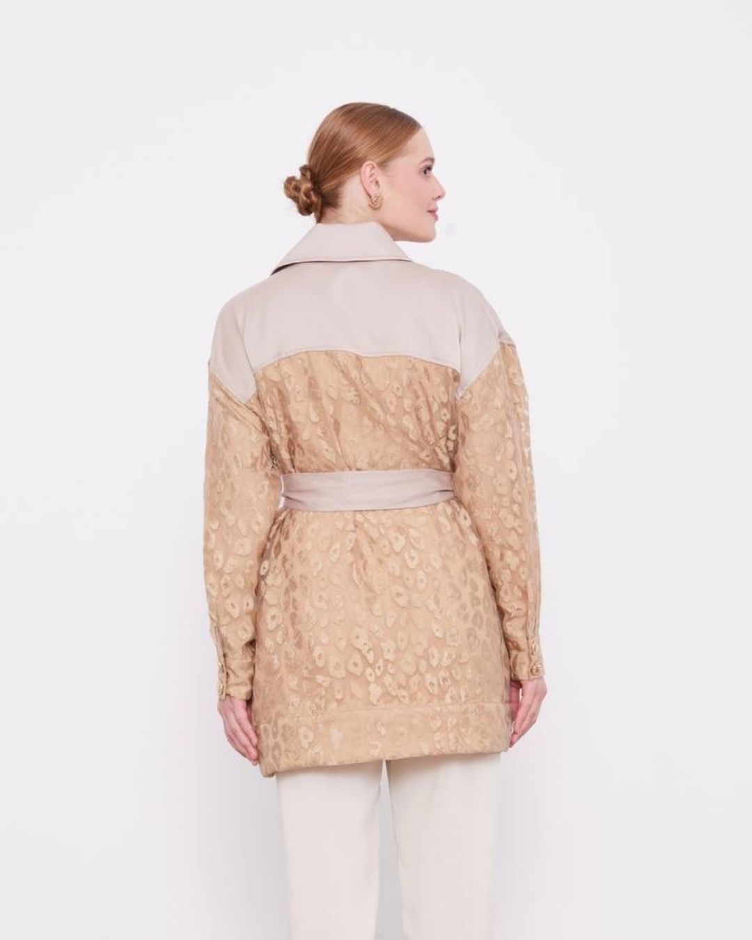 Levidor- Leopar detaylı ceket