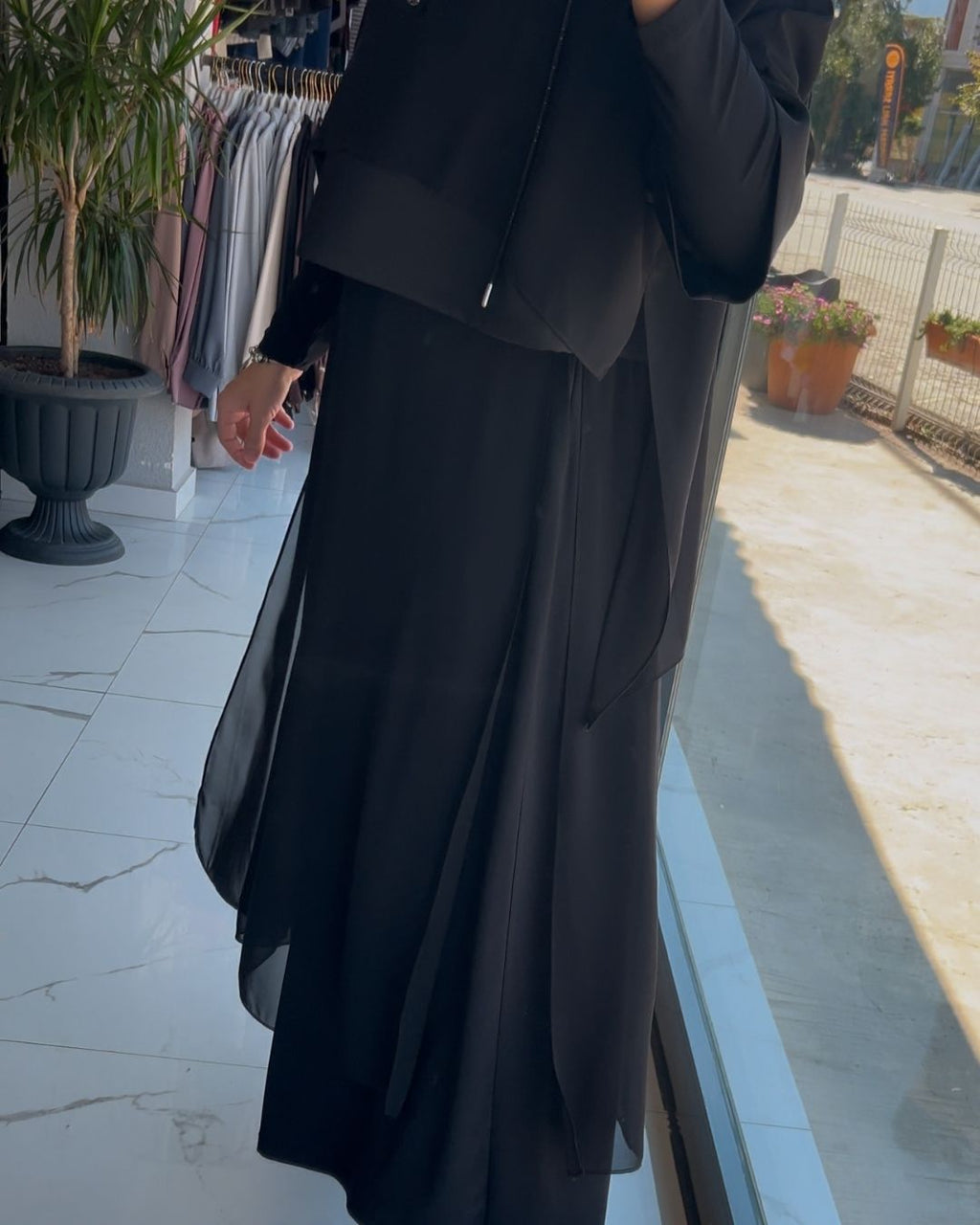 MY312- ŞİFON DETAYLI ASİMETRİK TAKIM