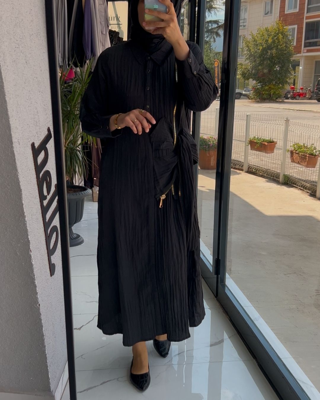 LİSSMORE- FERMUAR DETAYLI TASARIM ELBİSE