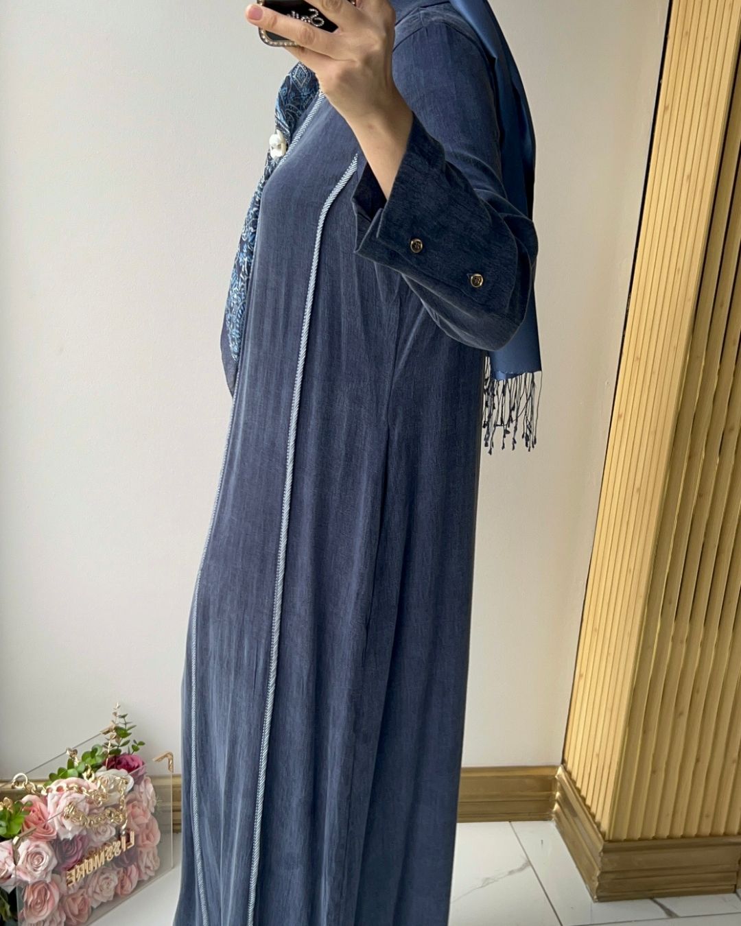 LİSSMORE- FULARLI CUPRA ELBİSE