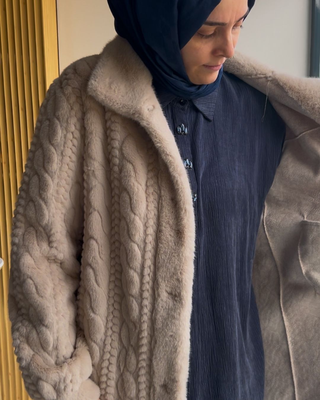 İTHAL- KENDİNDEN DESENLİ KÜRK