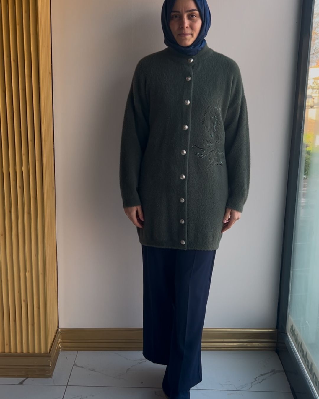 NUSS- İŞLEMELİ ANGORA HIRKA