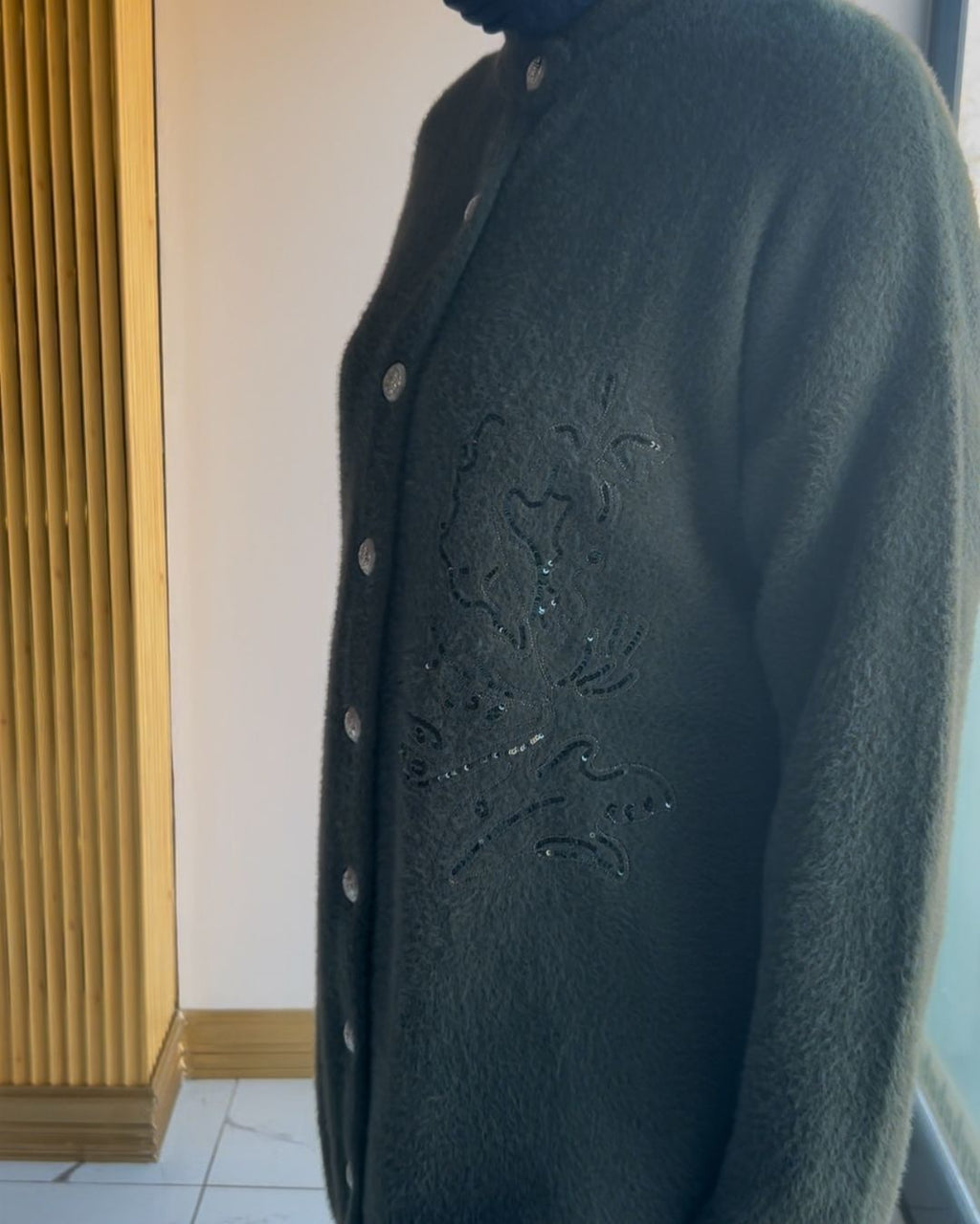 NUSS- İŞLEMELİ ANGORA HIRKA