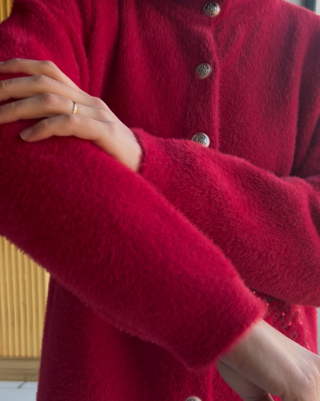 NUSS- İŞLEMELİ ANGORA HIRKA