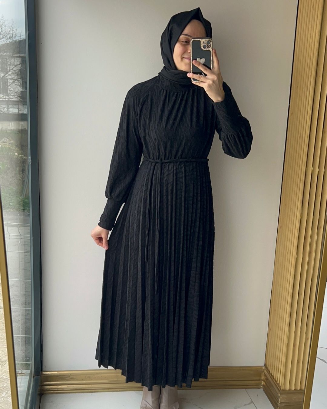 MY312- DESENLİ ESNEK KUMAŞ ELBİSE