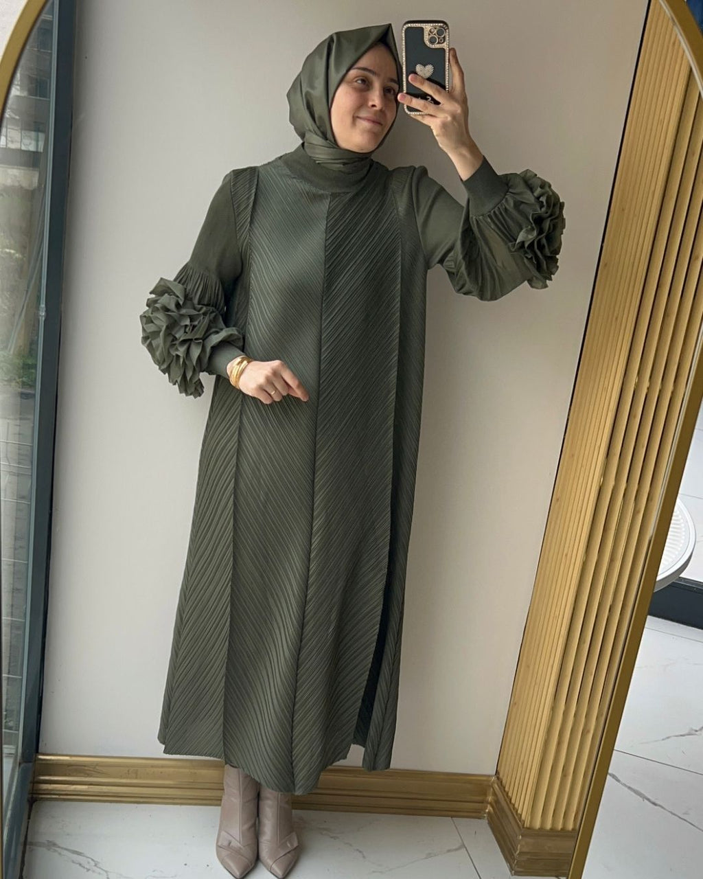 İTHAL- GÜLLÜ ELBİSE