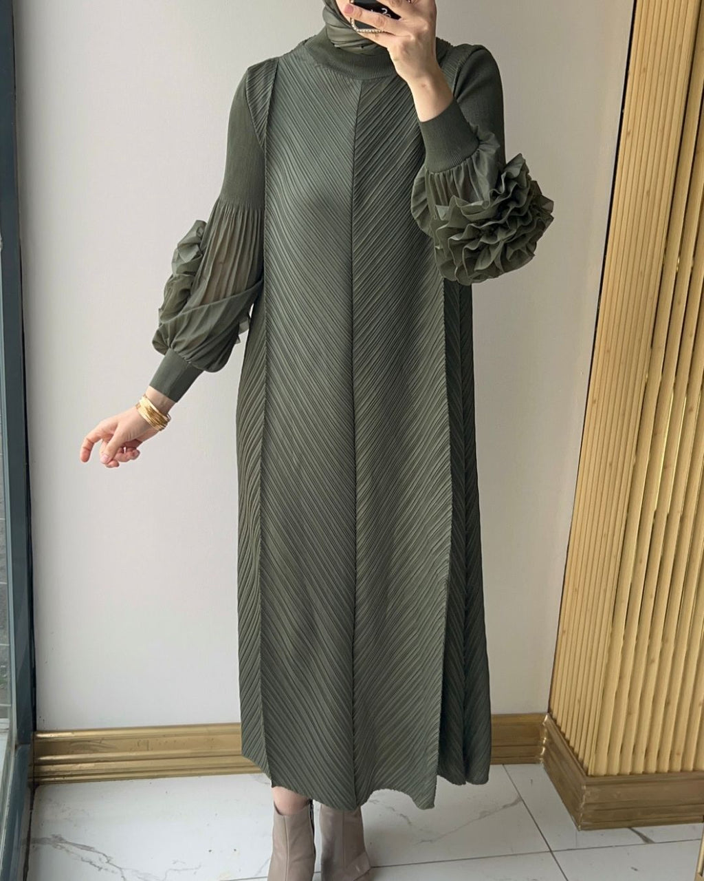 İTHAL- GÜLLÜ ELBİSE