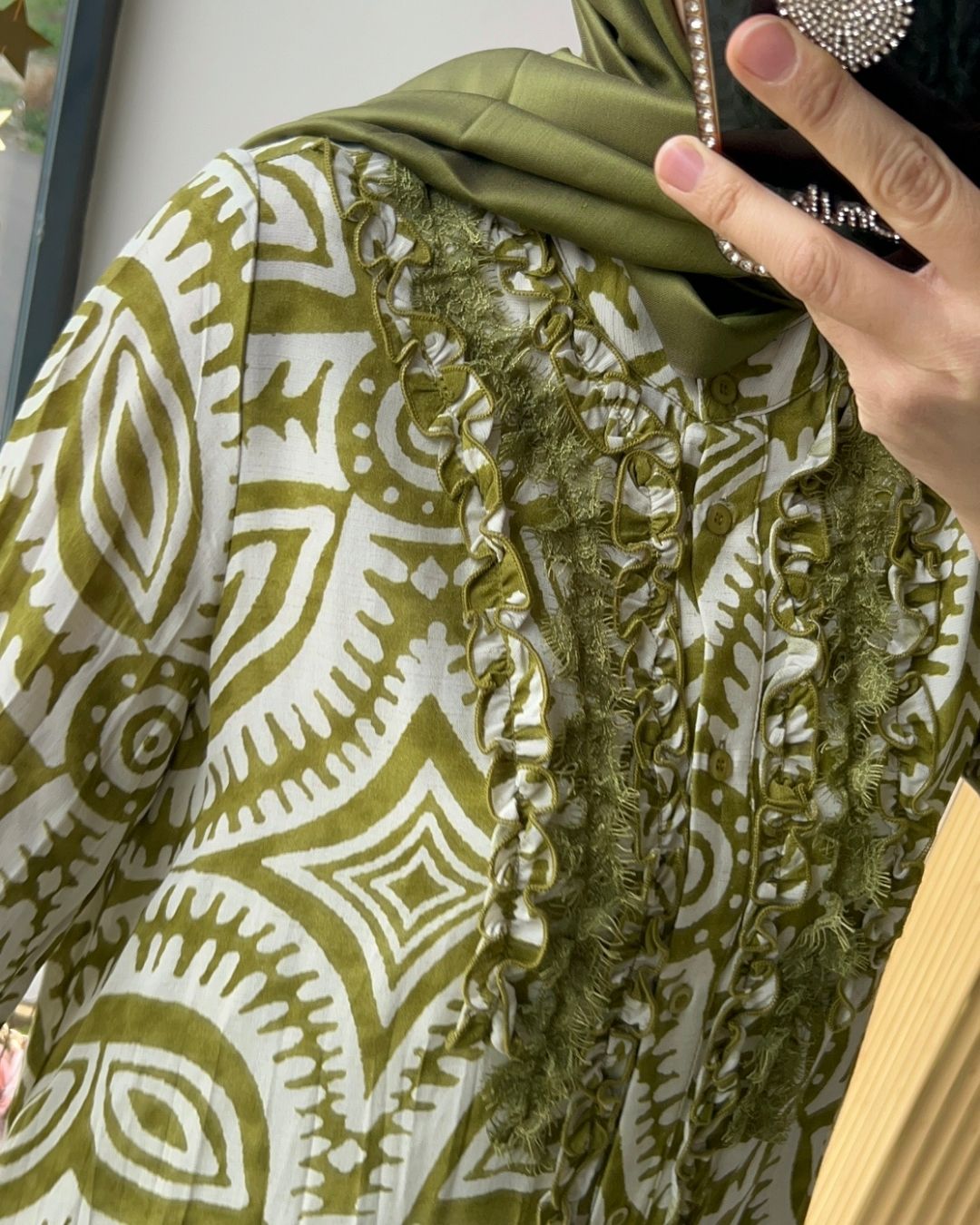 LİSSMORE- KETEN ÇİÇEKLİ ELBİSE