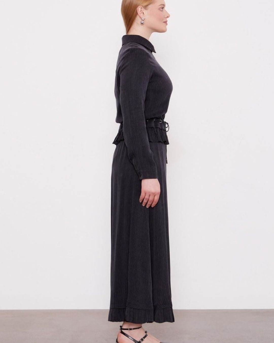 LEVİDOR- İPEK CUPRA FIRFIRLI ETEK TAKIM