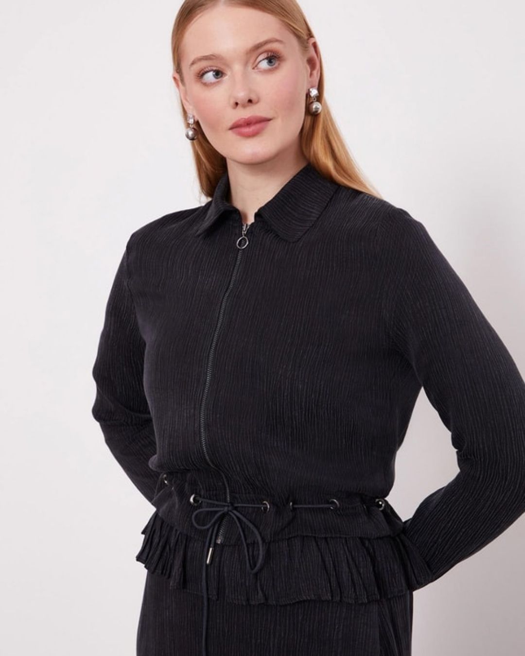 LEVİDOR- İPEK CUPRA FIRFIRLI ETEK TAKIM