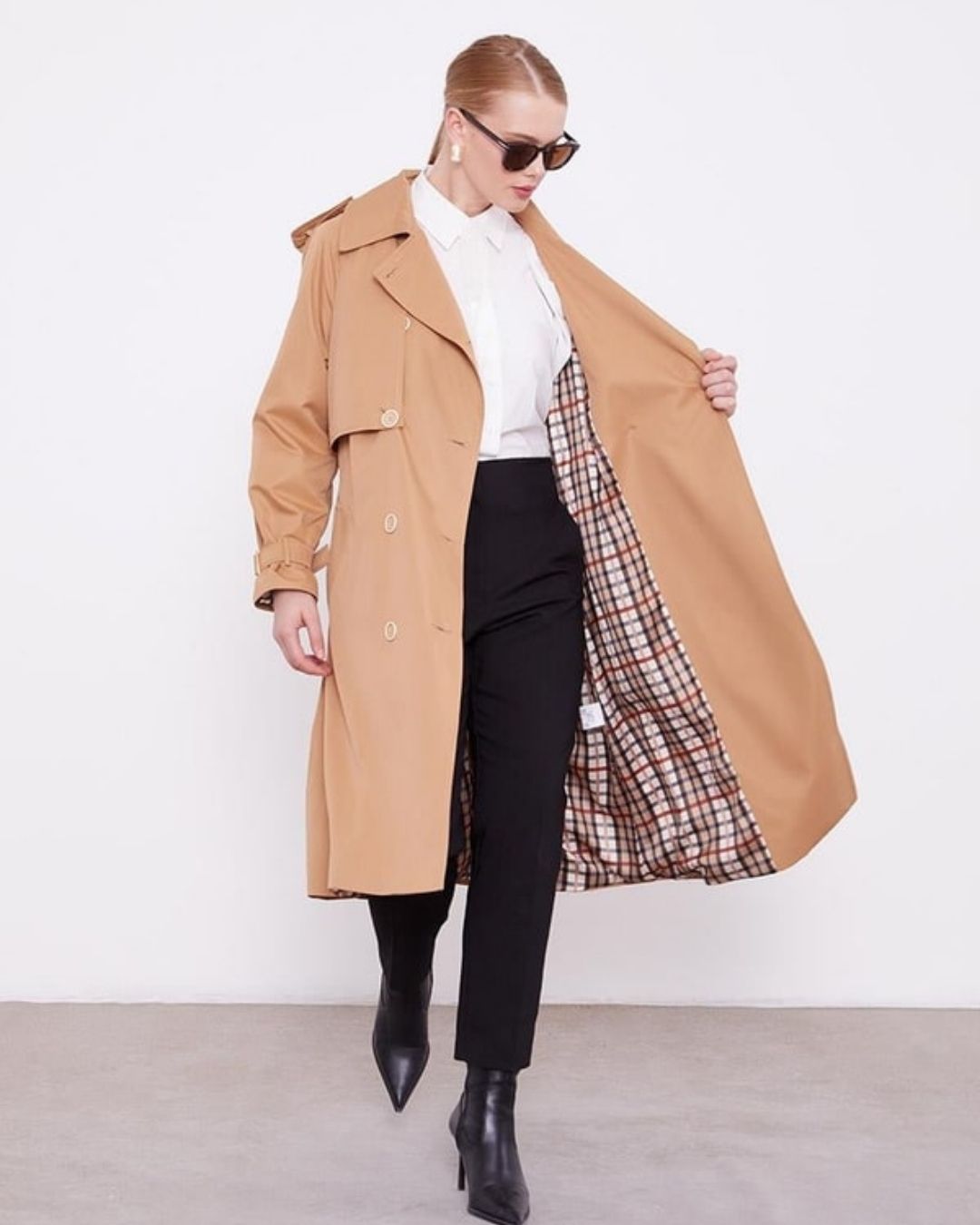 LEVİDOR-DESENLİ ASTARLI TRENÇ